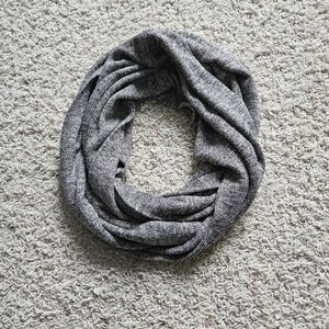 Gap Knit Gray and Gold Metallic Infinity Scarf